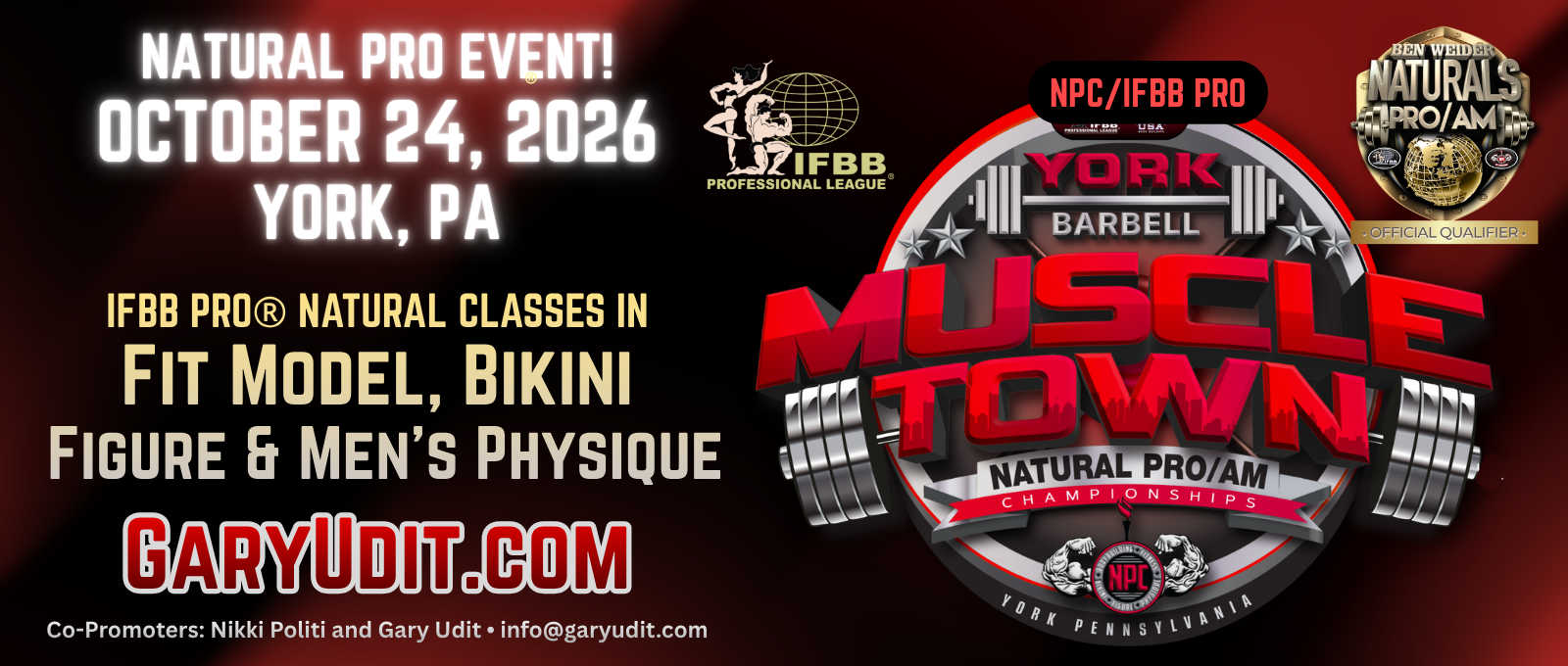 Arte oficial del Muscletown Natural Pro