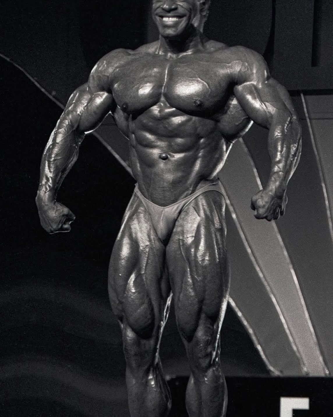 Lee Haney · Lee Haney on the Mr. Olympia stage — official Instagram (@lee_haney_official)