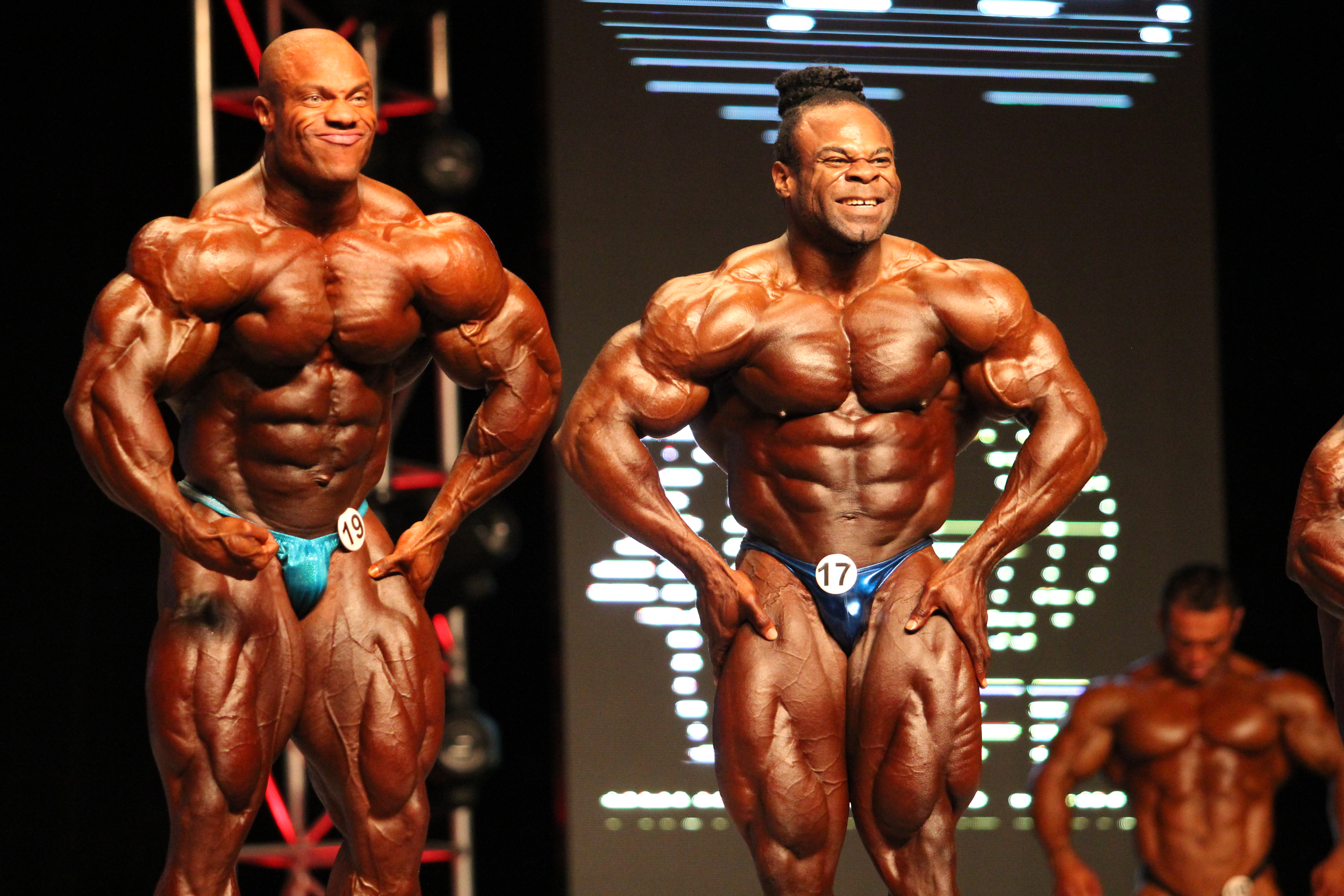 Phil Heath · Phil Heath and Kai Greene in a most-muscular comparison at the 2012 Mr. Olympia