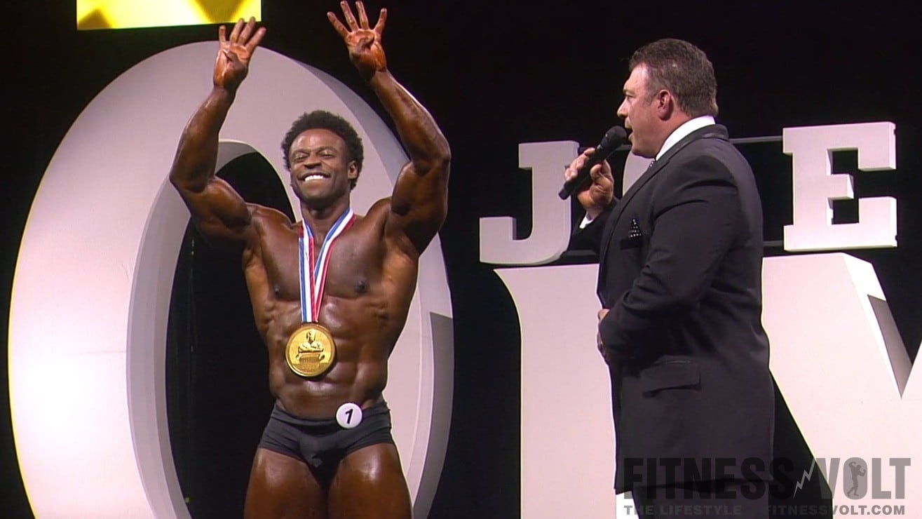 Breon Ansley · Breon Ansley posing with his gold medal at the 2017 Classic Physique Olympia