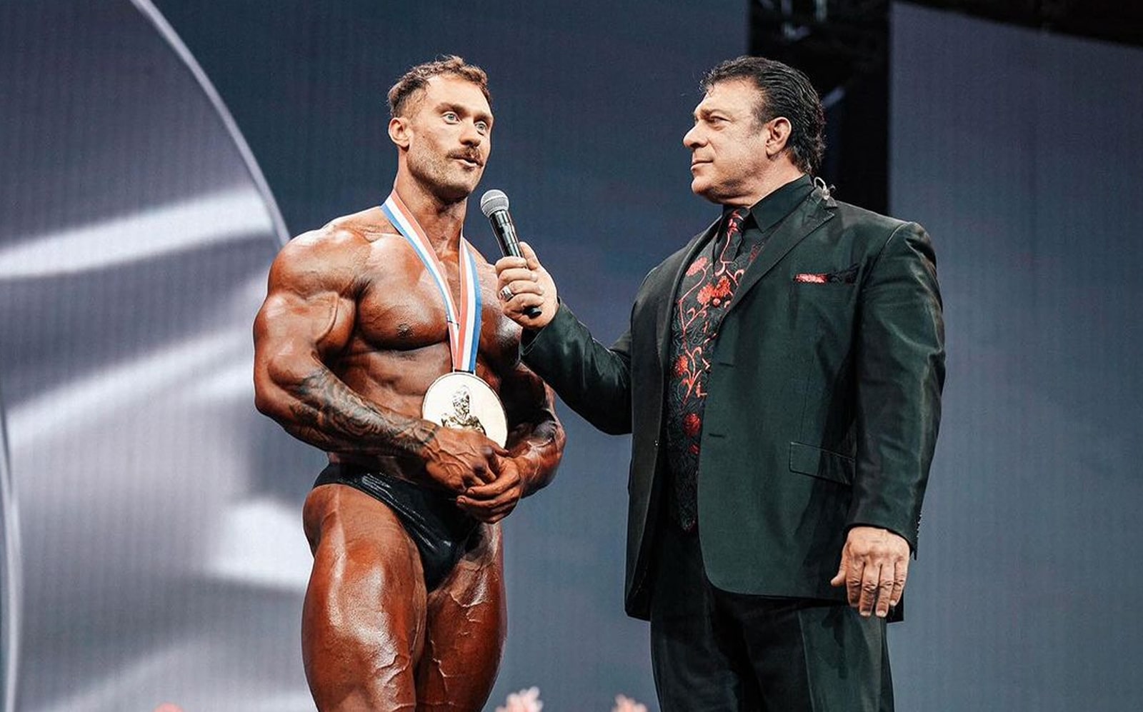 Chris Bumstead · Chris Bumstead holding the trophy at the 2023 Classic Physique Olympia