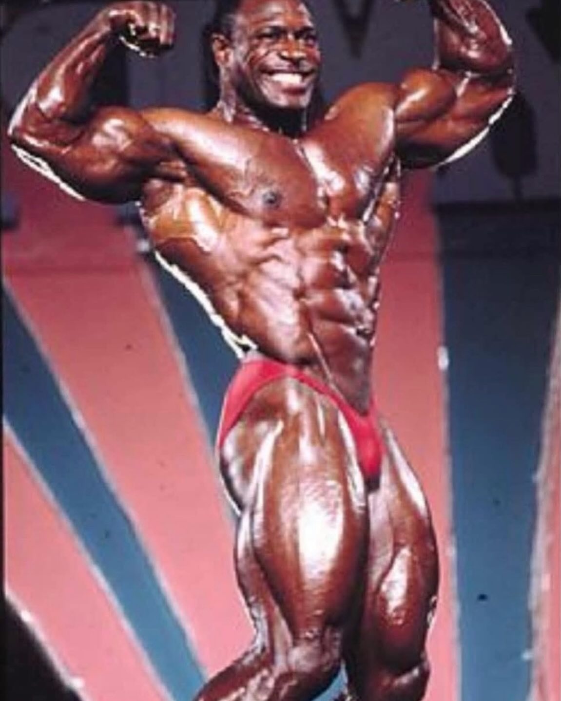 Lee Haney · Lee Haney posing on stage — official Instagram (@lee_haney_official)